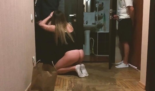 Russian often cheats on her cuckold husband with a tall cocky buddy...